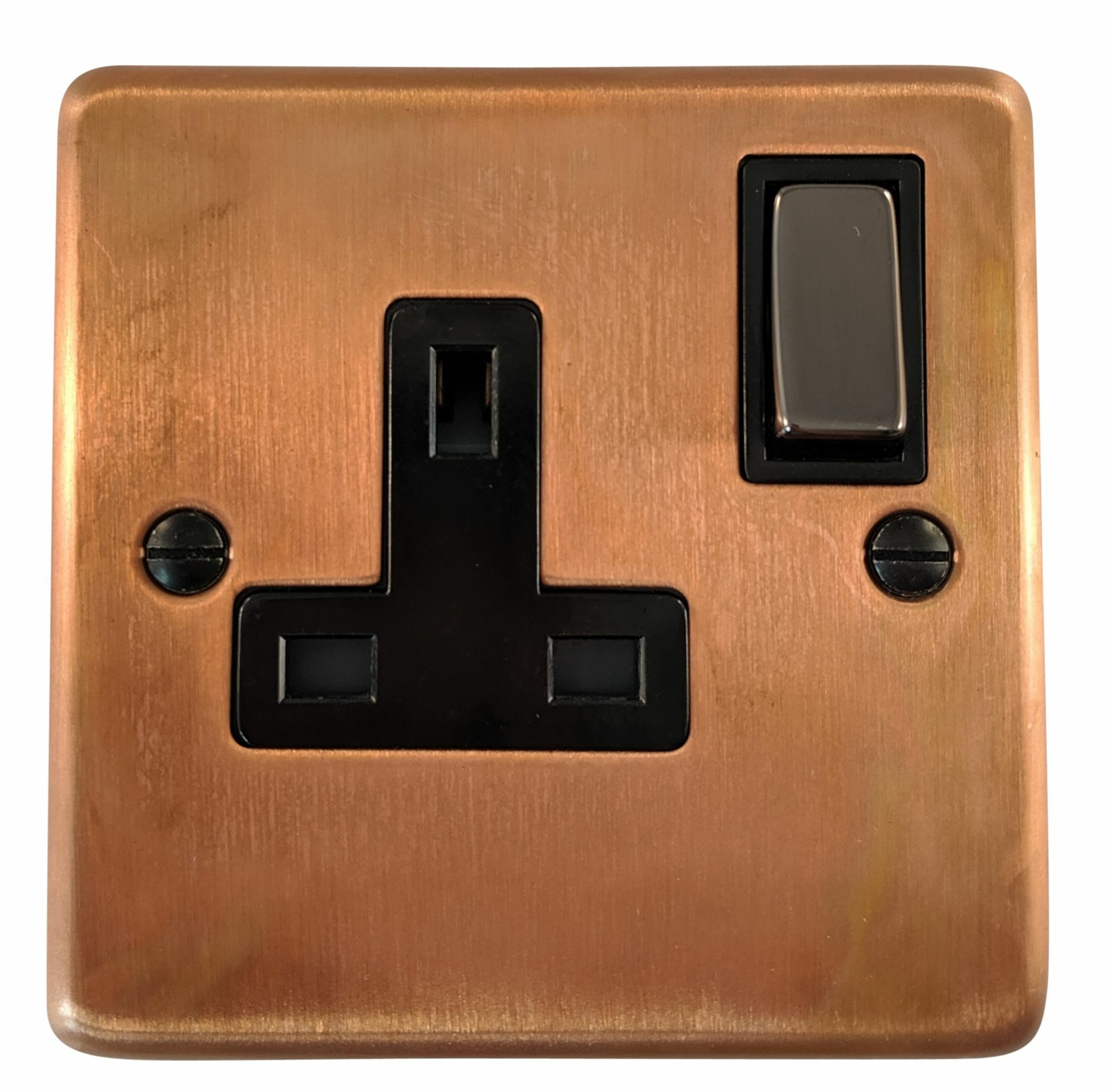 G&H CTC309 Tarnished Copper 1 Gang Single 13A Switched Plug Socket