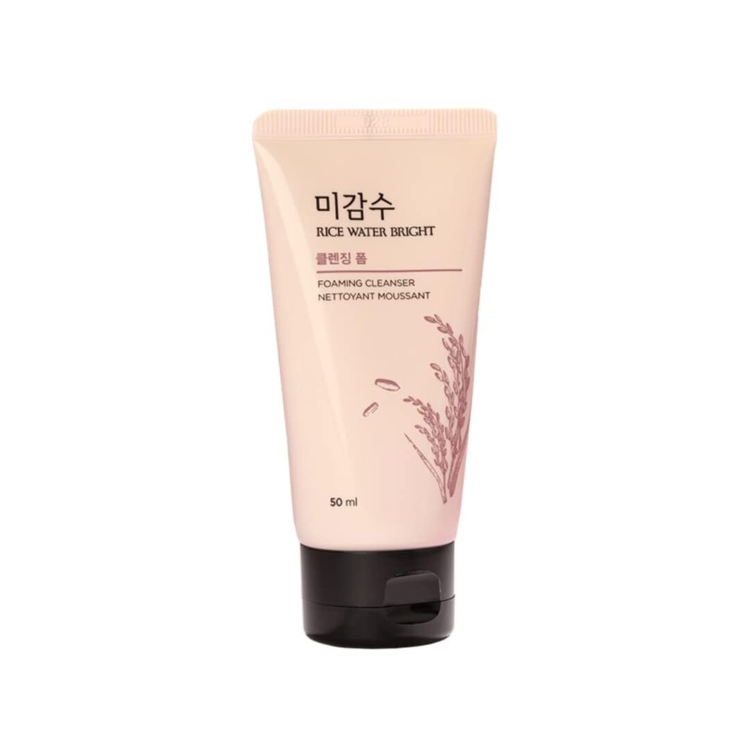 The Face Shop Rice Water Bright Foaming Face Wash 50ml,Korean Skin Care Products