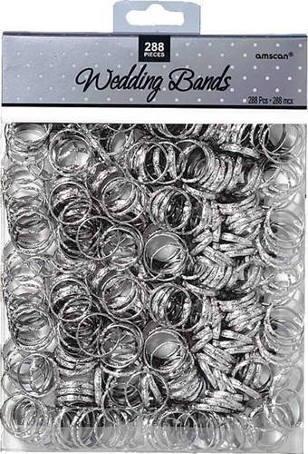 LOT OF 12 X 288 PCS - Wedding Bands - Silver - Picture 6 of 6