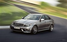 Cars vehicles mercedes benz mercedes c 63 Desk Mat Stitched