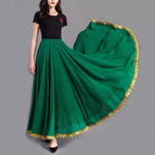 Lady Chiffon Skirts Flamencodancewear Big Swing 720 Degrees Vintage Lace Modern