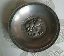 Plat en étain ou coupe à fruits