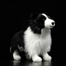 25cm Lifelike Border Collie Plush Toys Soft Animal Dolls Puppy Stuffed