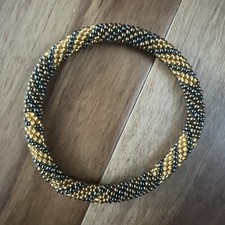 1 SET - Bracelet- Made in NEPAL - 100 Handmade seed beaded Bangle Gift