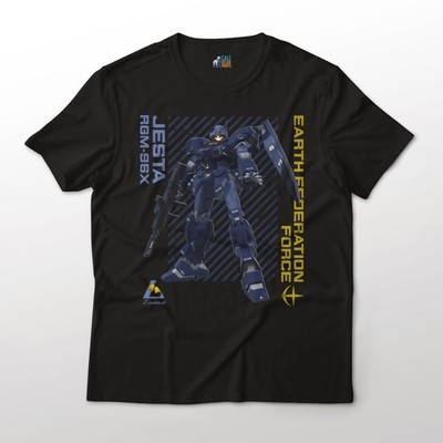 RGM-96X Jesta Earth Federation M.S. Unicorn Gundam Anime Graphic Art Cotton Tee