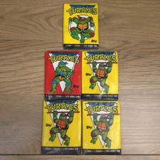 Teenage Mutant Ninja Turtles 1989 Topps 5 Card Packs. LOT Of 5 Packs