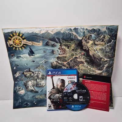 The Witcher 3 Wild Hunt PS4 Complete w/ World Map & Inserts Tested