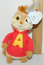 tY beanie BABIES Alvin from the chipmunks Movie reg 7" size Xmas mint fresh pull