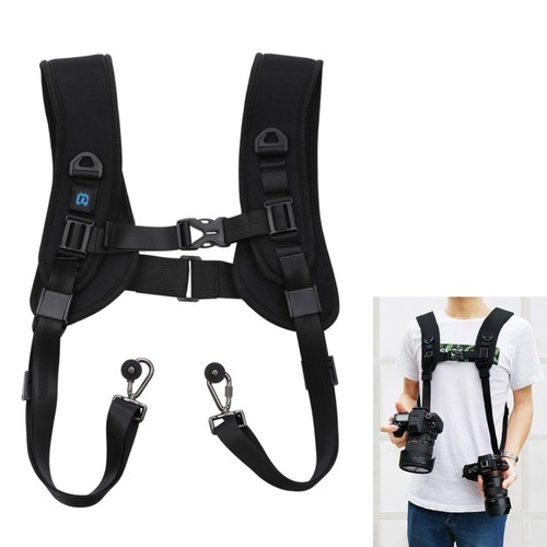 PULUZ Dual Camera Strap Quick Release Double Shoulder Harness Foam Belt for DSLR