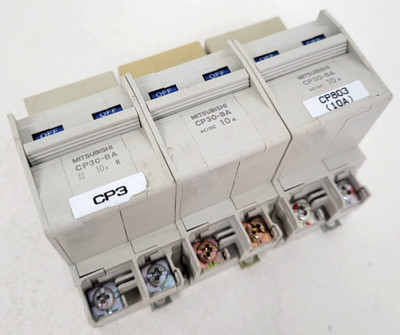 (Lot of 3) CP30-BA Mitsubishi 10 Amp Circuit Protector 2 Pole - Next Day Option