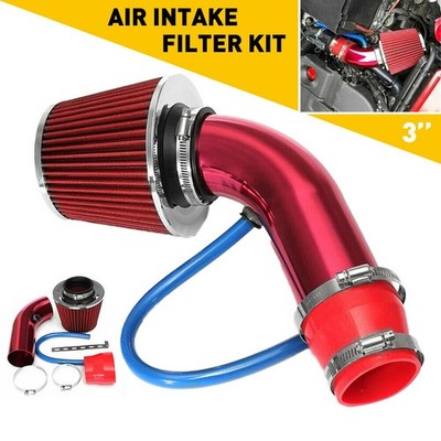 3'' Blue Car Cold Air Intake Filter Induction Pipe Power Flow Hose Kit For Ford