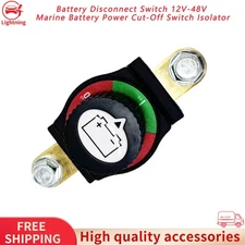 Battery Disconnect Switch 12V-48V Marine Battery Power Cut-Off Switch Isolator
