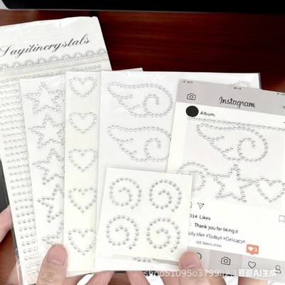 1/2 Sheets Angel Wings Crystal Stickers Fish Cakes Sparkly Rhinestone Decals