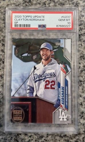 2020 Topps Update Clayton Kershaw #U237 SP PSA 10