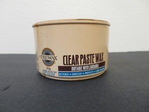 Vintage 1 lb Can TREWAX Clear Paste Wax w Carnuba Wax Hardwood Floor 80% Full
