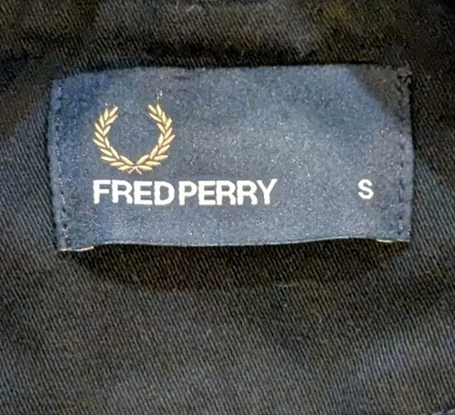 Fred Perry Bomber Jacket Men Small Black White Tipped Cotton Twill Punk Hardcore image 7