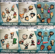 Handmade 5 10 pack Flintstones Pebbles Bam Bam Wilma shoe charms set Popeye