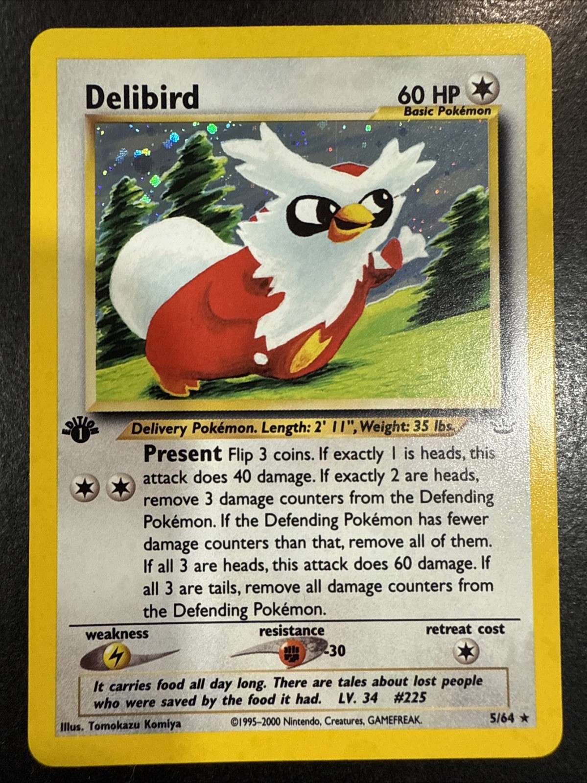 Pokemon Delibird Neo Revelation 1st Edition Holo Rare 5/64