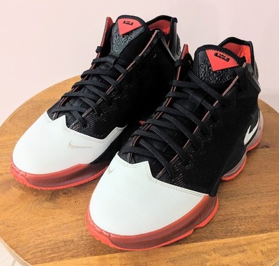 Nike LeBron 19 Low Bred Men's US 11.5 White Leather Basketball Shoes DH1270-001