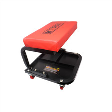 K Tool 74981 Mechanics Creeper Seat Padded Tool Storage Swivel Casters