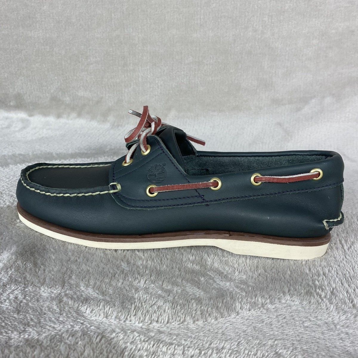 Timberland Shoes Classic Loafer Mens Size 9 Blue Leather Boat Deck