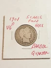 1901 O VG+ SCARCE FIND HERE BARBER QUARTER RARE