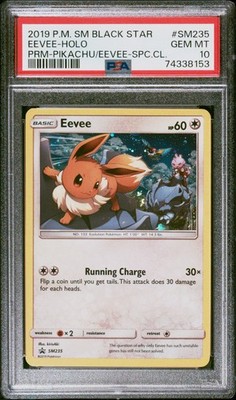PSA10 ポケモンカード イーブイ 2019 SM PROMO GEM MT 2019 Pokemon SM Black Star Promo Eevee Holo #SM235 PSA 10 Gem Mint