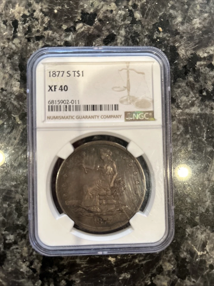 1877 s trade dollar NGC XF-40 - Image 2 of 3