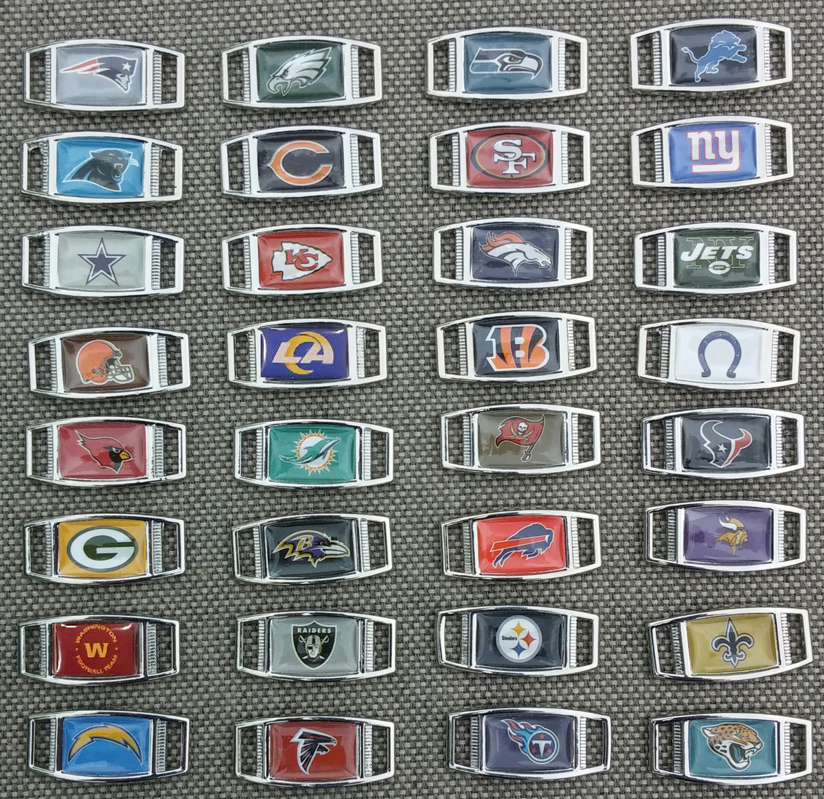 NFL Oval/ Rectangular Shoelace Paracord Charms All 32 Teams Wholesale  Lots