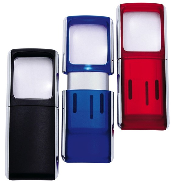 Wedo Rechtecklupe Mit Led-Beleuchtung, Transluzent-Rot-image