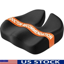 Ergonomic Memory Foam Seat Cushion Sciatica Pain Relief Office Chair Pillow New