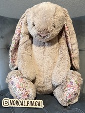Jellycat HUGE Blossom Beige Bunny ‘Petal’ New NWT BIG Soft Plush with Dust Bag
