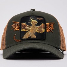 Goorin Bros Animal Farm Baseball Trucker Snapback Hat Cap Fury Dragon Green