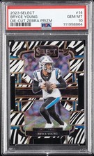 2023 PANINI SELECT DIE-CUT ZEBRA PRIZM #14 BRYCE YOUNG PSA 10