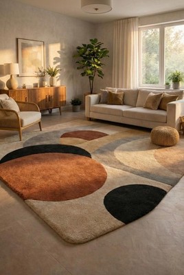 Handmade Rug | Irregular Rug | Wool Rugs | Living Room Rug | Tufted A396