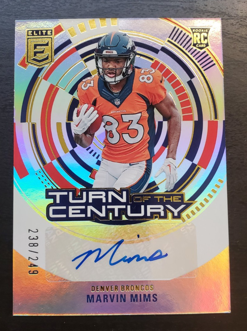 2023 Donruss Elite Marvin Mims Turn of the Century RC Auto 238/249 Broncos