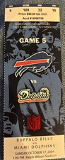 10/17/04 Miami Dolphins @ Buffalo Bills Ticket Stub / Rich Stadium