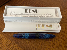Pluma Estilográfica Benu Minima Llama Azul - Extra Fina Nuevo en Caja