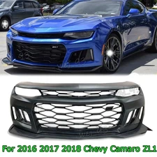 FOR 16-18 Chevrolet Camaro ZL1 Style Front Bumper Cover w/ Lip & Grille - PP
