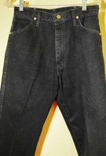 VTG 90's Cowgirl Wrangler Black Denim Cowboy Cut Western Jeans SZ 9  30/32