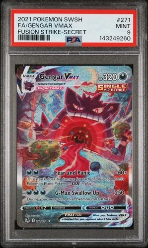 Pokemon TCG: Gengar VMAX 271/264 Alternate Art - Fusion Strike PSA 9