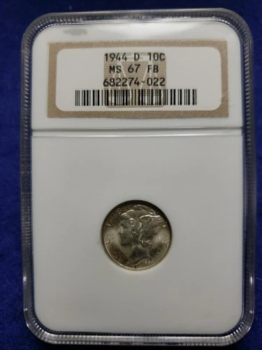 1944-D Mercury Dime NGC MS 67FB ~ L👀K SHIPS FREE