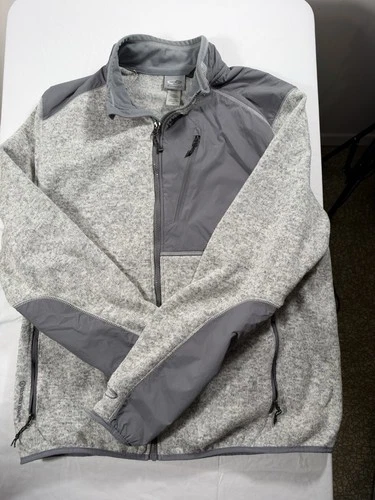 Champion Men's 2XL Full Zip Fleece Jacket Gray Black Softshell Overlay Explorer - product listing photo