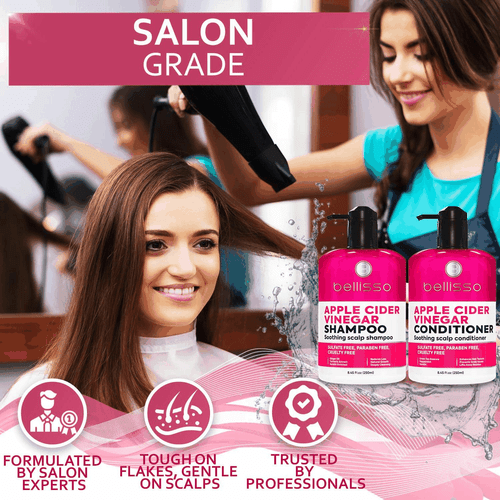 Set shampoo e balsamo aceto di sidro di mele 2 x 8 fl oz solfato parabeni - Foto 5 di 6