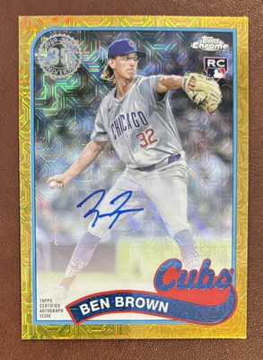 #ad 2024 Topps Update Silver Pack Ben Brown Gold Mojo Auto $35.99