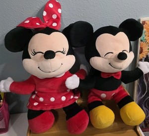 Ty Beanie Babies Disney Set Mickey & Minnie Mouse 12" Plush Stuffed Dolls 2024