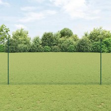 WALPLUS Fence and Post Green 1.6x25 m Reinforced Galvanised Steel Mesh