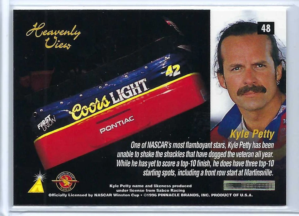 1996 Pinnacle Zenith 24KT Artist Proof Kyle Petty Heavenly View #48 - Image 2 of 2