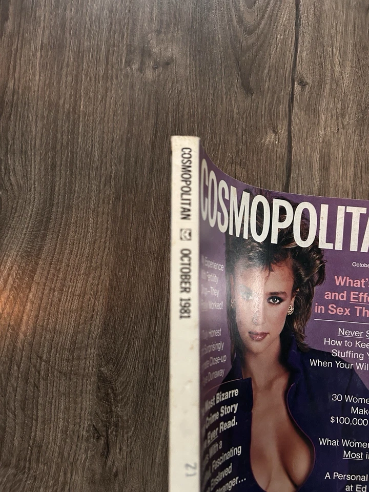 Vintage Cosmopolitan Magazine October 1981 Vanessa Angel on Cover Like New Foto 2 de 3