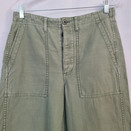 Madewell Sz 25 Sage Green Pockets Button Fly Cotton Pants - Picture 3 of 7